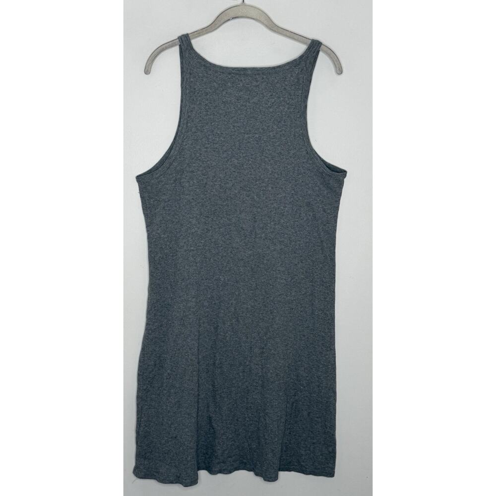 Ralph Lauren Ribbed Tank Dress Gray Pima Cotton Pony Size XL Preppy Sport - Picture 6 of 6